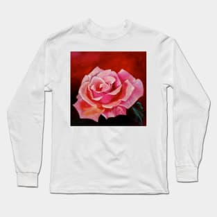 Pink Rose Dew Drops Long Sleeve T-Shirt